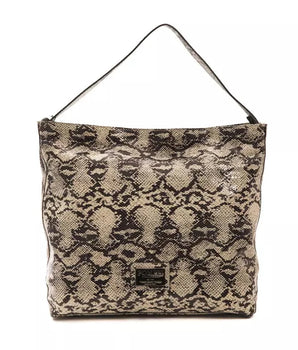 Pompei Donatella Gray Leather Women Shoulder Bag Pompei Donatella 