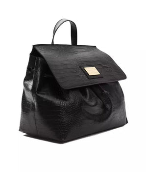 Pompei Donatella Chic Convertible Croc-Print Leather Bag Pompei Donatella 