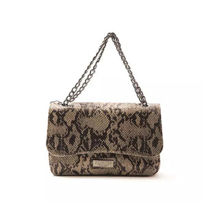 Pompei Donatella Elegant Python Print Leather Crossbody Bag Pompei Donatella 