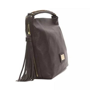 Bolso de hombro Pompei Donatella Chic de piel marrón