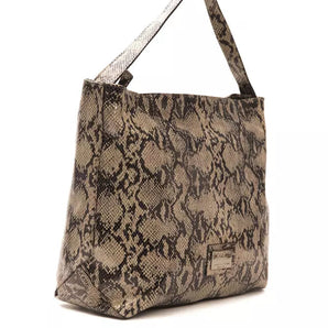 Pompei Donatella Elegant Python Print Leather Shoulder Bag Pompei Donatella 