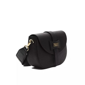 Pompei Donatella Black Leather Women Crossbody Bag