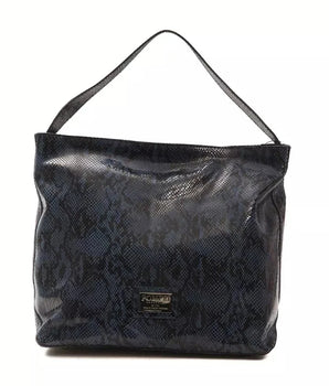 Pompei Donatella Blue Leather Women Shoulder Bag Pompei Donatella 