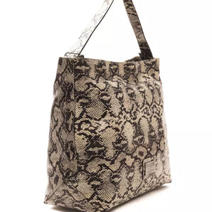 Bolso de hombro Pompei Donatella Chic de piel con estampado de pitón