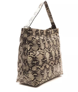 Pompei Donatella Gray Leather Women Shoulder Bag Pompei Donatella 