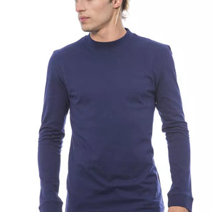 Verri Blue Cotton Men Sweater Verri 