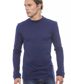 Verri Blue Cotton Men Sweater Verri 