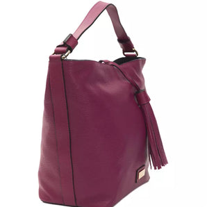 Pompei Donatella Burgundy Leather Women Shoulder Bag