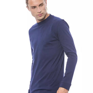 Verri Blue Cotton Men Sweater Verri 