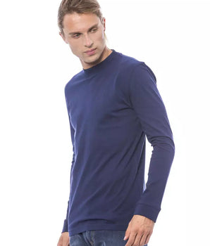 Verri Blue Cotton Men Sweater Verri 