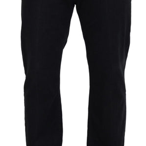 John Galliano Elegant Black Mainline Cotton Jeans