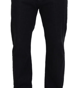 John Galliano Black Cotton Back Buckle Casual Jeans Jeans