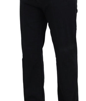 John Galliano Black Cotton Back Buckle Casual Jeans Jeans