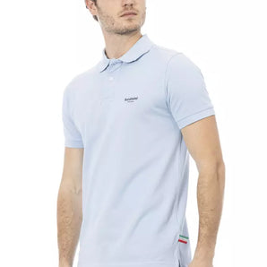 Baldinini Trend Light Blue Cotton Men Polo