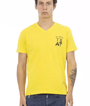 Camiseta Trussardi Action de algodón amarillo para hombre