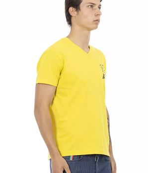Camiseta Trussardi Action de algodón amarillo para hombre