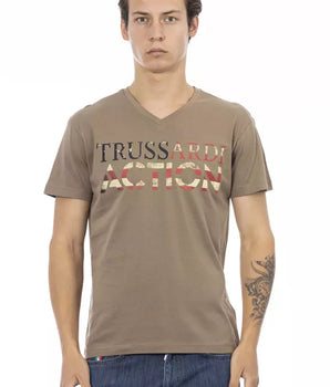 Camiseta Trussardi Action Marrón Algodón Hombre