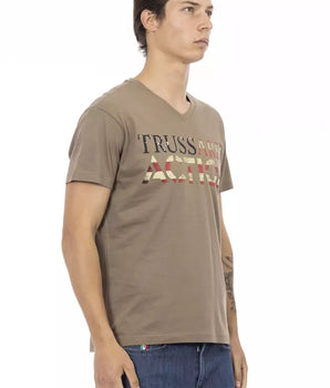 Camiseta Trussardi Action Marrón Algodón Hombre