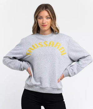 Trussardi Gray Cotton Women Sweatshirt