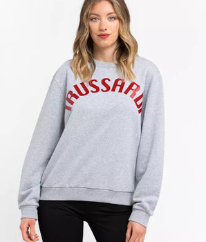 Trussardi Gray Cotton Women Sweatshirt