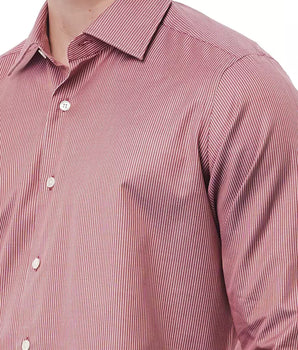 Men's Bagutta Red Cotton Shirt