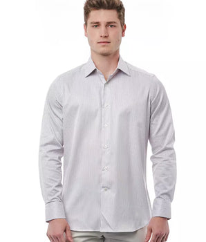 Men's Bagutta White Cotton Shirt