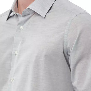 Bagutta Elegant Gray Regular Fit Italian Collar Shirt