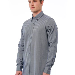 Bagutta Elegant Cotton Regular Fit Blue Shirt