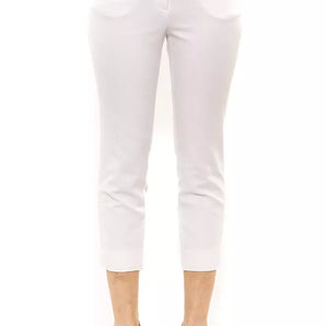 Peserico White Cotton Women Pant