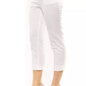 Peserico White Cotton Women Pant