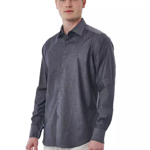 Bagutta Gray Cotton Men Shirt