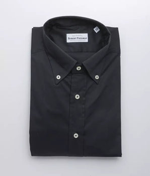 Robert Friedman Black Cotton Men's Shirt