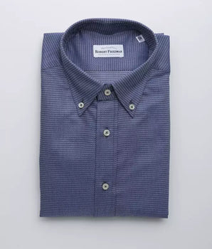 Robert Friedman Blue Cotton Mens Shirt