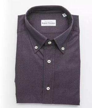 Robert Friedman Black Cotton Men Shirt