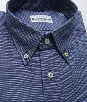 Robert Friedman Blue Cotton Mens Shirt