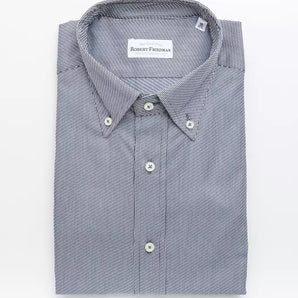 Robert Friedman Blue Cotton Men Shirt