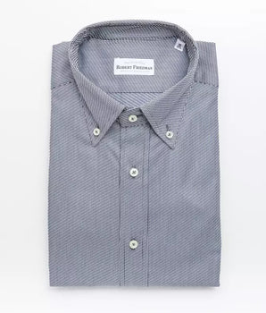 Robert Friedman Blue Cotton Men Shirt