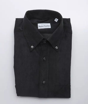 Robert Friedman Black Cotton Men's Shirt