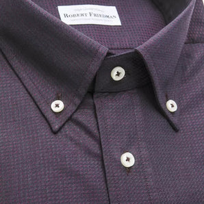 Robert Friedman Black Cotton Men Shirt