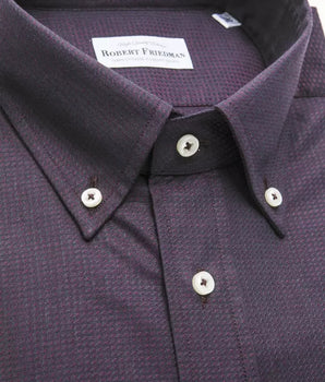Robert Friedman Black Cotton Men Shirt