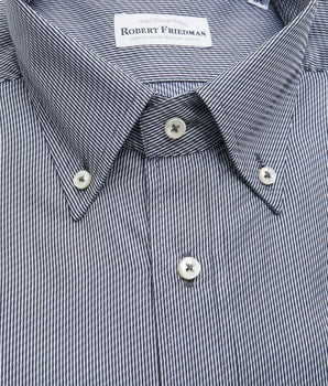 Robert Friedman Blue Cotton Men Shirt