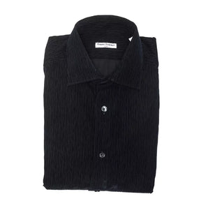 Robert Friedman Black Cotton Men Shirt