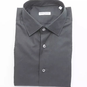 Robert Friedman Black Cotton Men Shirt