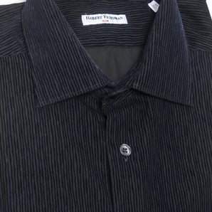 Robert Friedman Black Cotton Men Shirt