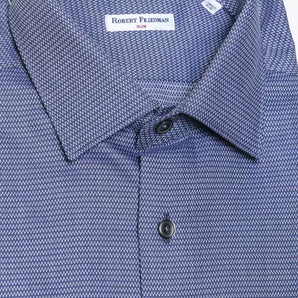 Robert Friedman Blue Cotton Men Shirt