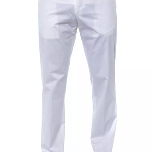 PT Torino White Cotton Men's Trouser