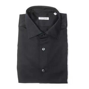 Robert Friedman Black Cotton Men Shirt