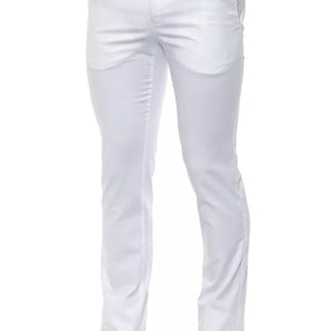 EN Torino White Cotton Jeans &amp; Pant