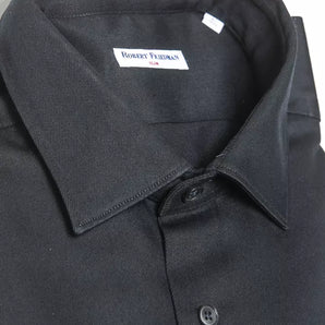 Robert Friedman Black Cotton Men Shirt