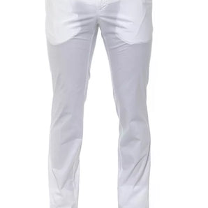 EN Torino White Cotton Jeans &amp; Pant